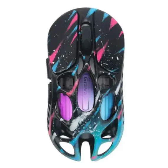 მაუსი GravaStar Mercury X Pro, 8K, BT/WL/USB-A, RGB, Neon Graffiti - Primestore.ge