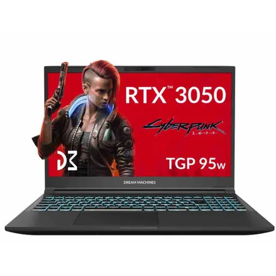 ნოუთბუქი Dream Machines Notebook RG3050-15 15.6FHD IPS, Intel i7-13620H, 16GB, F1TB, NVD3050-4, DOS, black - Primestore.ge