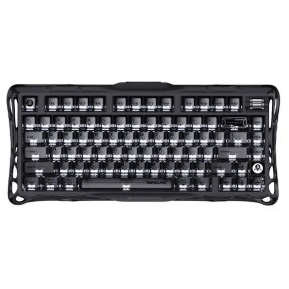 კლავიატურა GravaStar Mercury K1 80keys, GravaStar x Kailh Cheery Pink, EN, BT/WL/USB, Stealth Black - Primestore.ge