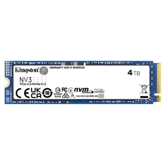 მყარი დისკი Kingston 4000G NV3 M.2 2280 PCIe 4.0 NVMe SSD - Primestore.ge