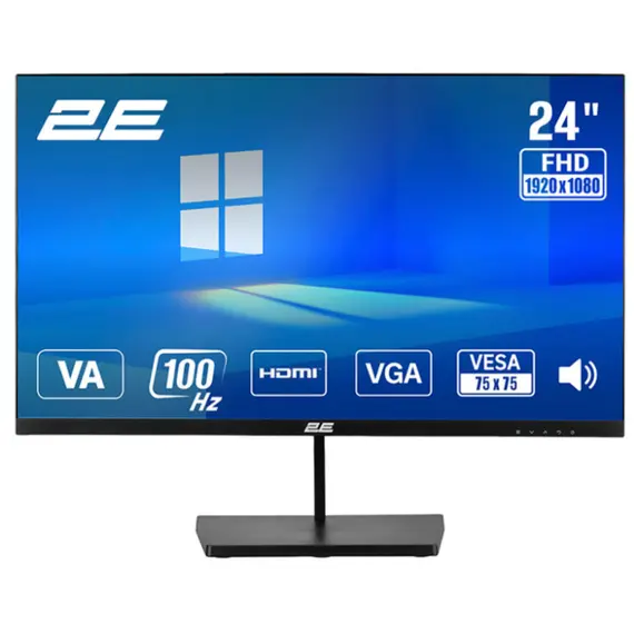 მონიტორი 2E 23.8" B2425B D-Sub, HDMI, MM, VA, 100Hz, FreeSync - Primestore.ge