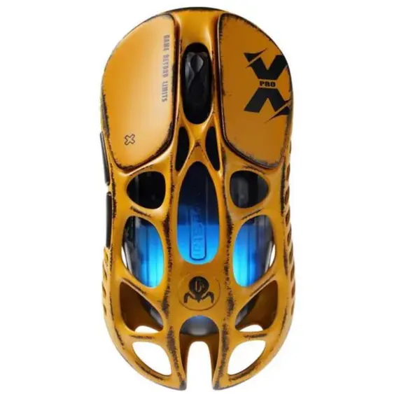 მაუსი GravaStar Mercury X Pro, 8K, BT/WL/USB-A, RGB, Battle-Worn Yellow - Primestore.ge