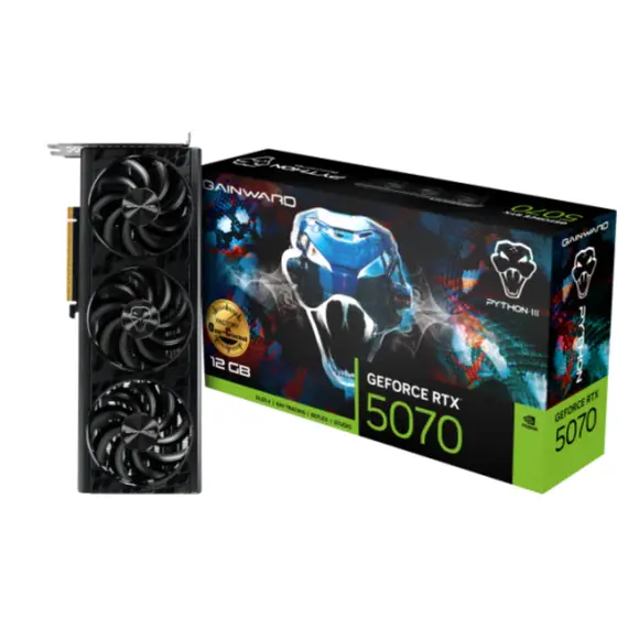 ვიდეო დაფა Gainward RTX5070 PYTHON III OC 12GB GDDR7 192bit 3-DP HDMI - Primestore.ge