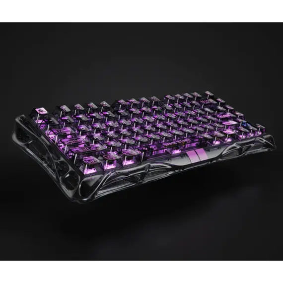 კლავიატურა GravaStar Mercury V75 Lite 75keys, Blackcore, USB-A, Transparent Black - Primestore.ge