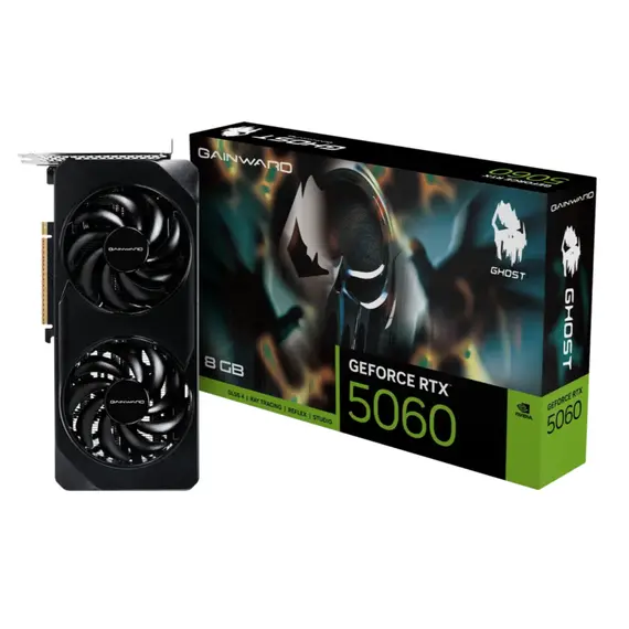 ვიდეო დაფა Gainward RTX5060 GHOST 8GB GDDR7 128bit 3-DP HDMI - Primestore.ge