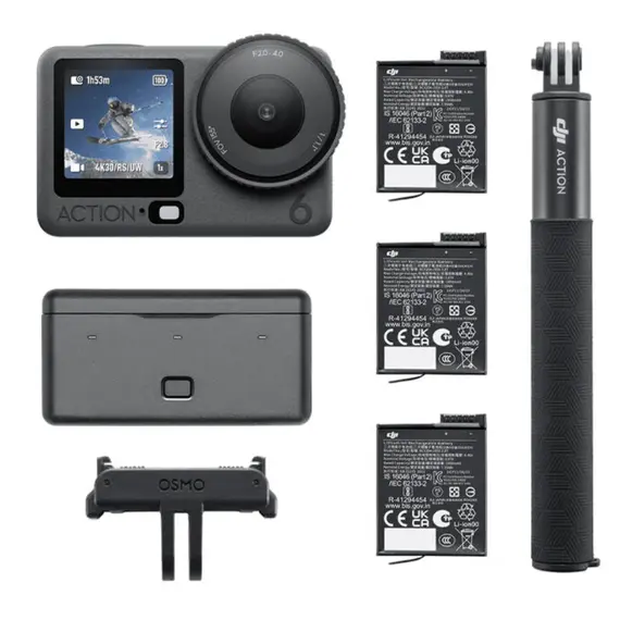 ვიდეო კამერა DJI Osmo Action 6 Adventure Combo - Primestore.ge