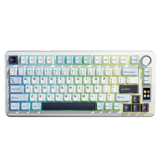 კლავიატურა AULA S75 PRO RGB Mechanical Keyboard Light Blue/White/Black-Purple (Seiya Switch) - Primestore.ge