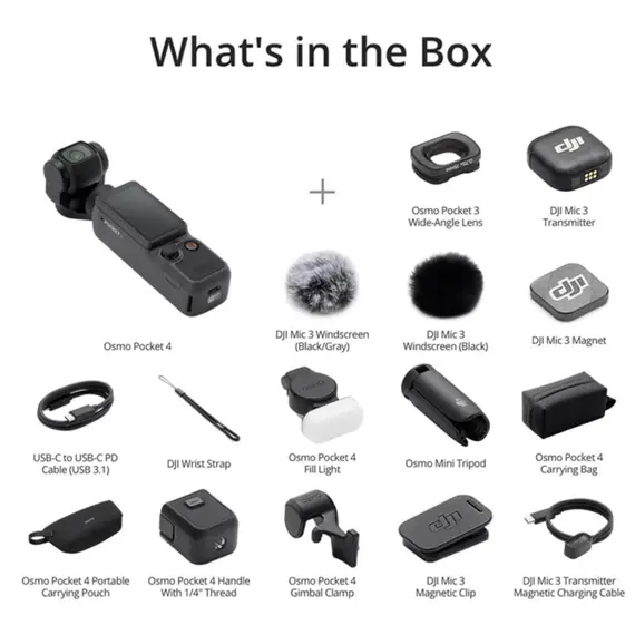 ვიდეო კამერა DJI Osmo Pocket 4 Creator Combo - Primestore.ge