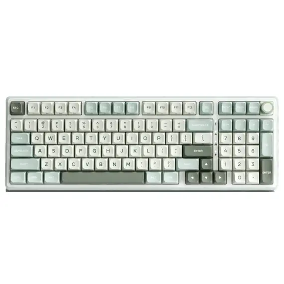 კლავიატურა Royal Kludge RKR98PRO-SK-XW RGB Mechanical Keyboard, Beige Switch, Hot Swappable, Wired, Sky Cyan - Primestore.ge