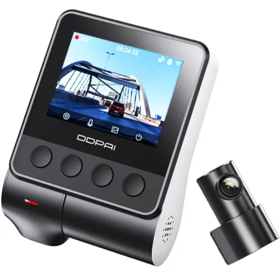მანქანის ვიდეო რეგისტრატორი DDPAI Z40 GPS DUAL, 140°, WIFI, GPS, Front and Rear Cam, Car Video Recorder, Black - Primestore.ge