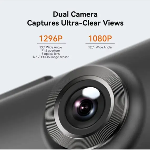 მანქანის ვიდეო რეგისტრატორი DDPAI N1 Dual 1296P FHD Dash Cam 135°, WIFI Front and Rear Cam, Car Video Recorder, Black - Primestore.ge