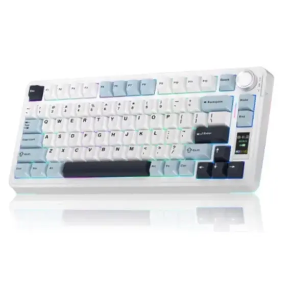 კლავიატურა AULA S75 PRO RGB Mechanical Keyboard Light Blue/White/Black-Purple (Seiya Switch) - Primestore.ge