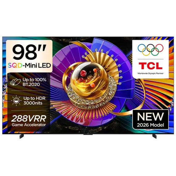 ტელევიზორი TCL 98C7L 4K Google TV; Airplay2;  144Hz Mini LED 2026 - Primestore.ge