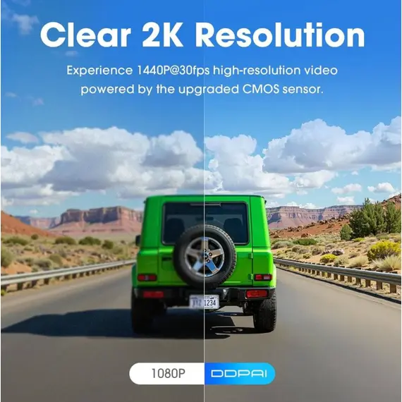 მანქანის ვიდეო რეგისტრატორი DDPAI Mini Pro 2K, 140° WIFI, Dash Cam, Car Video Recorder, Black - Primestore.ge