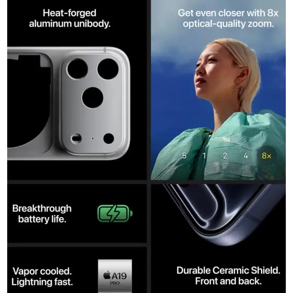 მობილური ტელეფონი Apple IPhone 17 Pro 1TB Silver/D - Primestore.ge