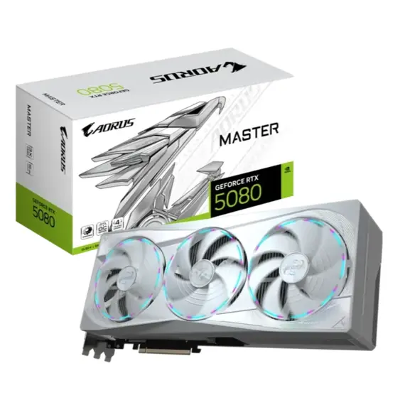 ვიდეო დაფა Gigabyte PCI Express 12GB VGA PCIE16 RTX5080 16GB GDDR7 N5080AORUSM ICE-16GD - Primestore.ge