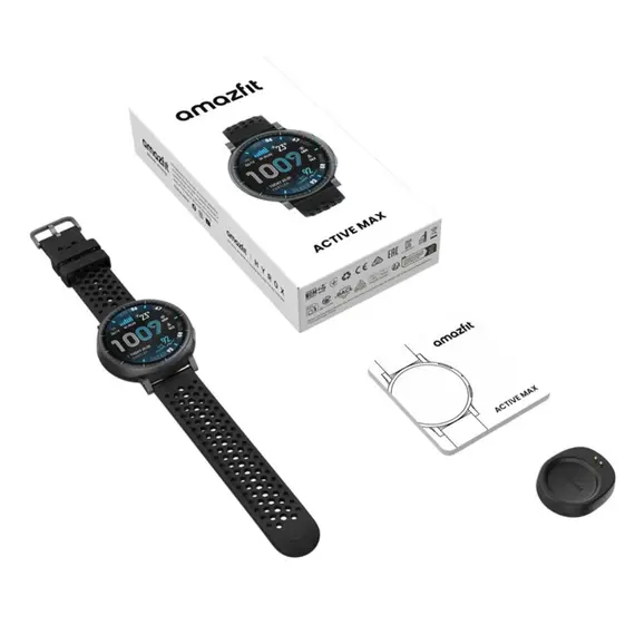 სმარტ საათი Xiaomi Amazfit Active Max Black - Primestore.ge