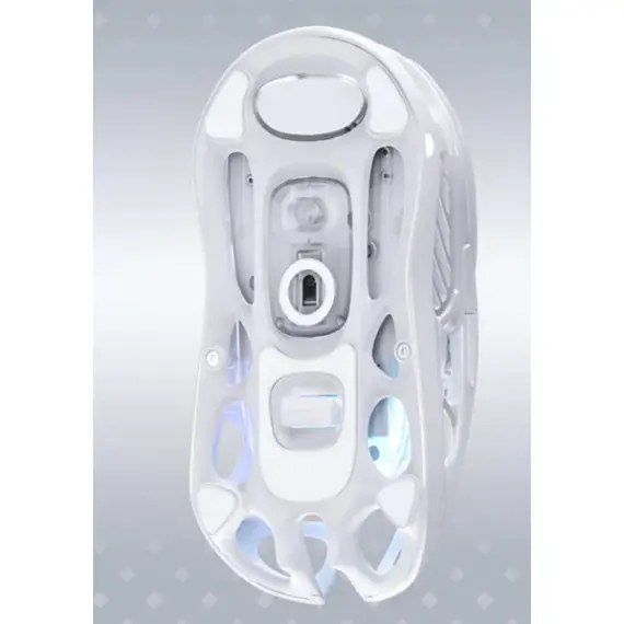 მაუსი GravaStar Mercury M2, BT/WL/USB-A, RGB, Opaline White - Primestore.ge