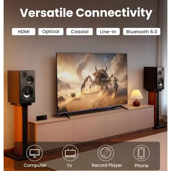 დინამიკი Edifier R2750DB MKII, 144W, HDMI eARC, Optical, Coaxial, Line In, Bluetooth, Powered Bookshelf Speakers, Walnut - Primestore.ge