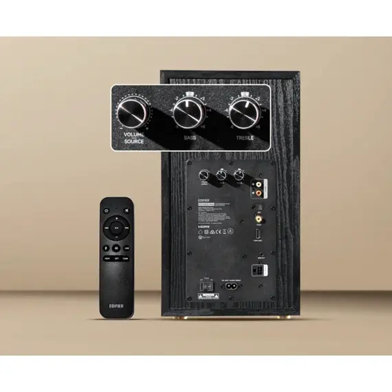 დინამიკი Edifier R2750DB MKII, 144W, HDMI eARC, Optical, Coaxial, Line In, Bluetooth, Powered Bookshelf Speakers, Black - Primestore.ge