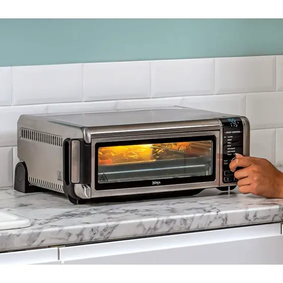 ელექტრო ღუმელი Ninja SP101EU, 2400W, 8in1 Flip Mini Oven, Black/Silver - Primestore.ge