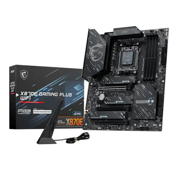 დედა დაფა MSI Motherboard X870E GAMING PLUS WIFI sAM5 X870E 4xDDR5 M.2 HDMI WiFi BT ATX - Primestore.ge