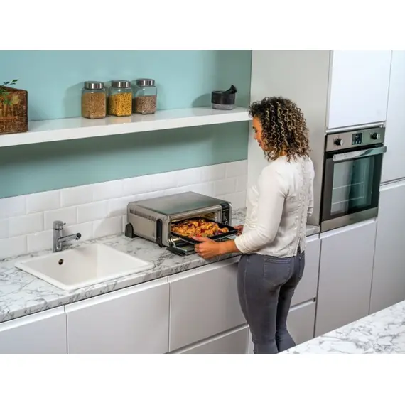 ელექტრო ღუმელი Ninja SP101EU, 2400W, 8in1 Flip Mini Oven, Black/Silver - Primestore.ge