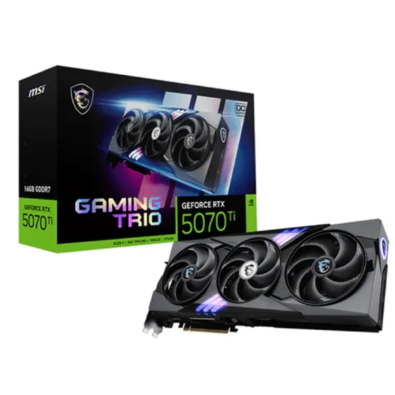ვიდეო დაფა MSI Graphic card GeForce RTX 5070 Ti 16GB GDDR7 GAMING TRIO OC - Primestore.ge