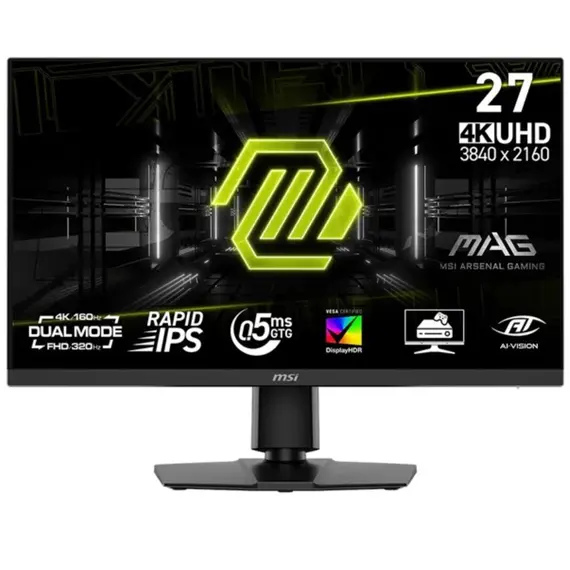 მონიტორი MSI Monitor 27" MAG 272URDF-E16 2xHDMI, DP, 2xUSB, Audio, IPS, 3840x2160, 160Hz, 0.5ms, sRGB 131%, FreeSync, Pivot, HDR400 - Primestore.ge