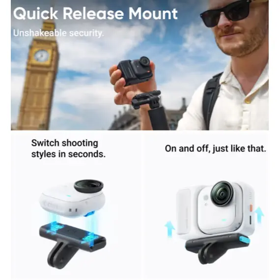 ვიდეო კამერა Insta360 GO Ultra Creator Bundle (Midnight Black) - Primestore.ge
