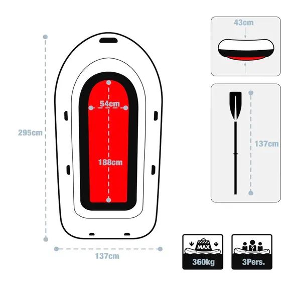 ნავი INTEX 6941057430652 "SEAHAWK 3" - Primestore.ge