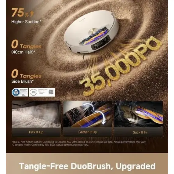 რობოტი მტვერსასრუტი Dreame X60 Ultra Complete White - Primestore.ge