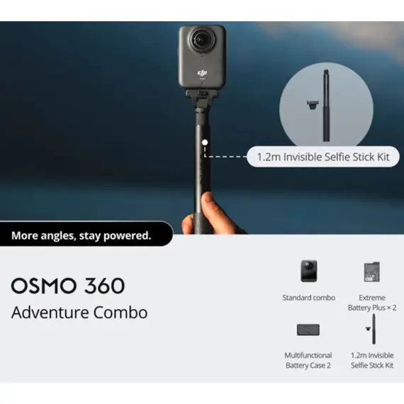 ვიდეო კამერა DJI Osmo 360 Adventure Combo - Primestore.ge