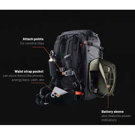 დრონის ჩანთა PGYTECH OnePro Focux Backpack 25L（Space Black) - Primestore.ge