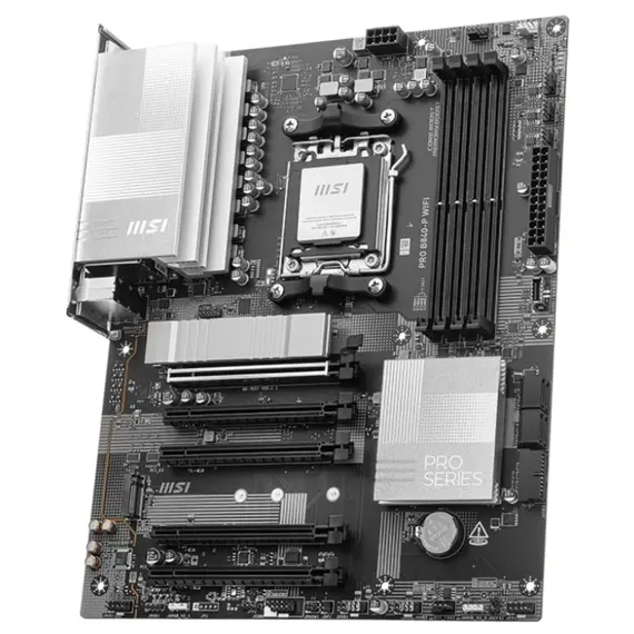 დედა დაფა MSI Motherboard PRO B840-P WIFI sAM5 B840 4xDDR5 M.2 HDMI Wi-Fi BT ATX - Primestore.ge