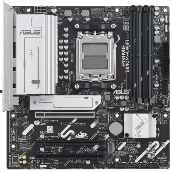დედა დაფა ASUS Motherboard PRIME B840M-A WIFI sAM5 B840 4xDDR5 M.2 HDMI DP Wi-Fi BT mATX - Primestore.ge