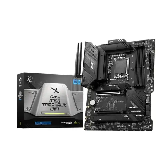დედა დაფა MSI Motherboard MAG B760 TOMAHAWK WIFI s1700 B760 4xDDR5 M.2 HDMI DP Wi-Fi BT ATX - Primestore.ge