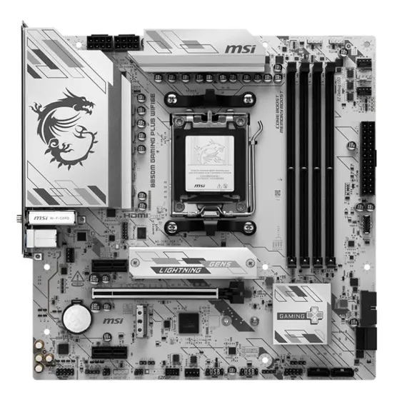 დედა დაფა MSI Motherboard B850M GAMING PLUS WIFI6E sAM5 B850 4xDDR5 M.2 HDMI DP WiFi BT mATX - Primestore.ge