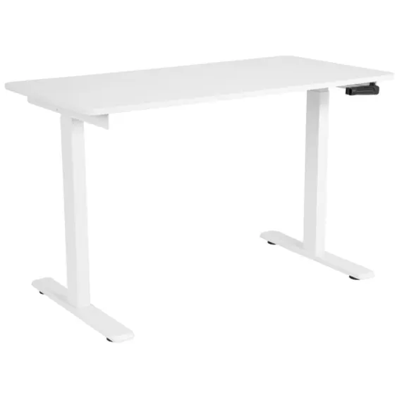 სათამაშო მაგიდა 2E Computer Desk CE120W, height 72-120cm, manual mechanism, tabletop 120?60cm (white), metal base (white) - Primestore.ge