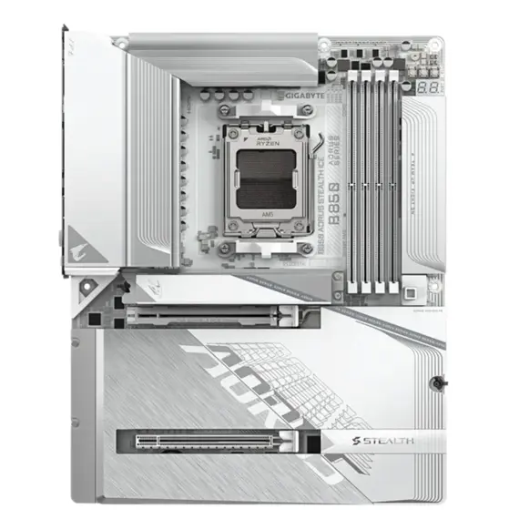 დედა დაფა GIGABYTE Motherboard B850 A STEALTH ICE  sAM5 B850 4xDDR5 M.2 HDMI ATX - Primestore.ge
