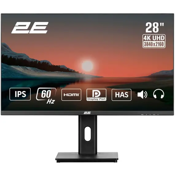 მონიტორი 2E 28" L2825B 2xHDMI, DP, IPS, 84%NTSC, 3840x2160, FreeSync - Primestore.ge