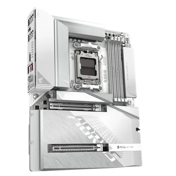 დედა დაფა GIGABYTE Motherboard B850 A STEALTH ICE  sAM5 B850 4xDDR5 M.2 HDMI ATX - Primestore.ge