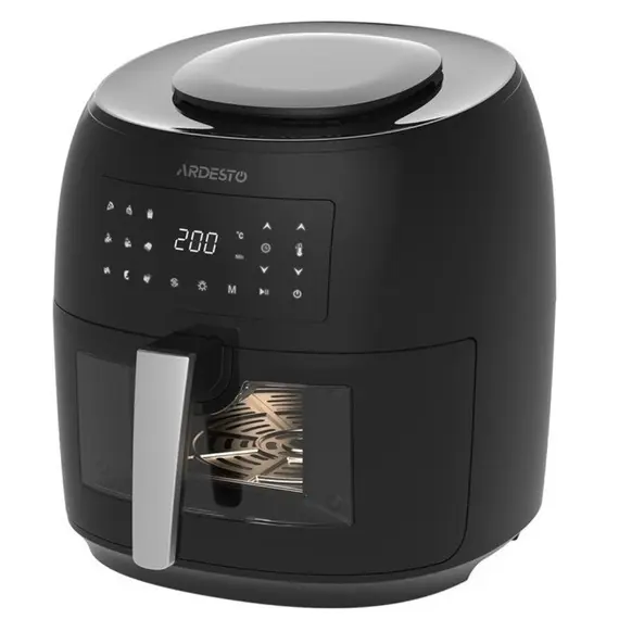 აეროგრილი ARDESTO Air fryer 1800W, bowl-7.4L, touch control, 9 auto programs, plastic, black - Primestore.ge