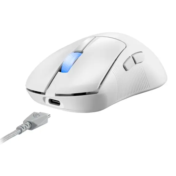 მაუსი ASUS Mouse ROG Keris II Ace, RGB, USB-A/WL/BT, white - Primestore.ge