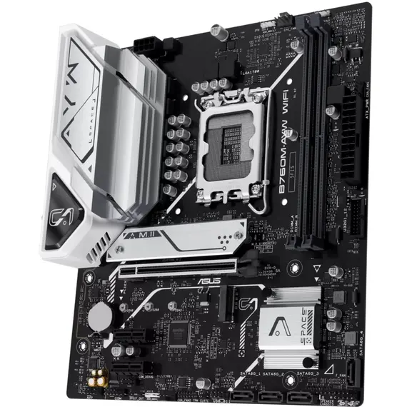 დედა დაფა ASUS Motherboard B760M-AYW WIFI-SI s1700 B760 2xDDR5 M.2 HDMI Wi-Fi BT mATX BULK WITH ACCESSORY - Primestore.ge