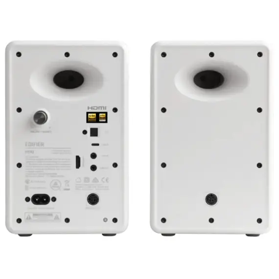 დინამიკი Edifier M90, 100W, HDMI eARC, Optical, Type-C, AUX, Bluetooth, Compact Active Speaker, White - Primestore.ge
