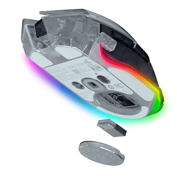 მაუსი Razer Gaming Mouse Basilisk V3 Pro 35K WL Phantom White Ed RZ01-05240400-R3G1 - Primestore.ge
