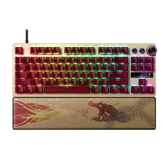 კლავიატურა Razer Keyboard Huntsman V3 Pro TKL, 84key Analog Optical Switches, USB-A, EN, RGB, Counter-Strike 2 Ed. - Primestore.ge