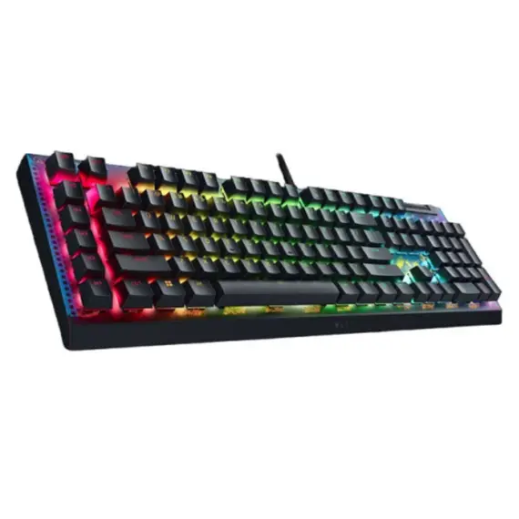 კლავიატურა Razer Keyboard mechanical BlackWidow V4 X, 110key, Yellow Switch, USB-A, EN, RGB, Fortnite Ed. - Primestore.ge