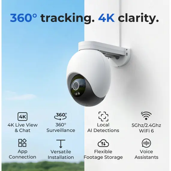 ვიდეო სათვალთვალო კამერა Xiaomi IMILAB EC6 Pro 4K WiFi Plug-in Spotlight Camera - Primestore.ge